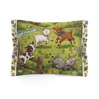 Playful Baby Goats Pillow Sham 