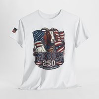 The Boering Life™ Limited Edition 'Merica 250 Goat Patriotic T-Shirt | American Flag Tee