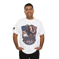 The Boering Life™ Limited Edition 'Merica 250 Goat Patriotic T-Shirt | American Flag Tee