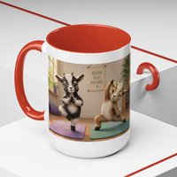 Yoga Goat Illustration Mug | Accent Coffee Mug
