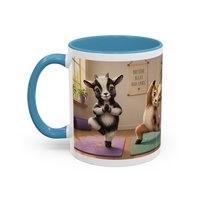Yoga Goat Illustration Mug | Accent Coffee Mug