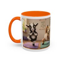 Yoga Goat Illustration Mug | Accent Coffee Mug