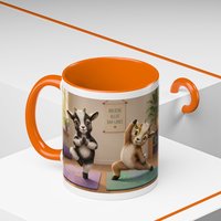 Yoga Goat Illustration Mug | Accent Coffee Mug