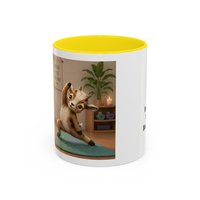 Yoga Goat Illustration Mug | Accent Coffee Mug
