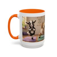Yoga Goat Illustration Mug | Accent Coffee Mug