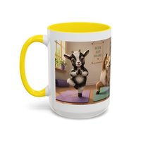 Yoga Goat Illustration Mug | Accent Coffee Mug