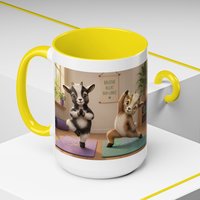 Yoga Goat Illustration Mug | Accent Coffee Mug