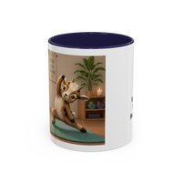 Yoga Goat Illustration Mug | Accent Coffee Mug