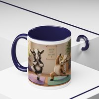 Yoga Goat Illustration Mug | Accent Coffee Mug