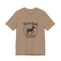 Official Pet-A-Goat Junction T-Shirt | Goat Silhouette, Hoof Print Design