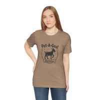 Official Pet-A-Goat Junction T-Shirt | Goat Silhouette, Hoof Print Design