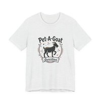 Official Pet-A-Goat Junction T-Shirt | Goat Silhouette, Hoof Print Design