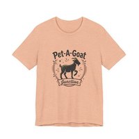 Official Pet-A-Goat Junction T-Shirt | Goat Silhouette, Hoof Print Design