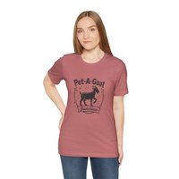 Official Pet-A-Goat Junction T-Shirt | Goat Silhouette, Hoof Print Design