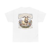 Professional Stress Management Consultant Goat Tee | Garden Herbs Floral Goat Illustration