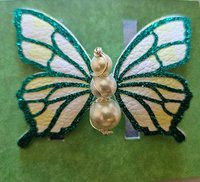 Whimsical Beaded Butterfly Hairclips