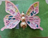 Whimsical Beaded Butterfly Hairclips