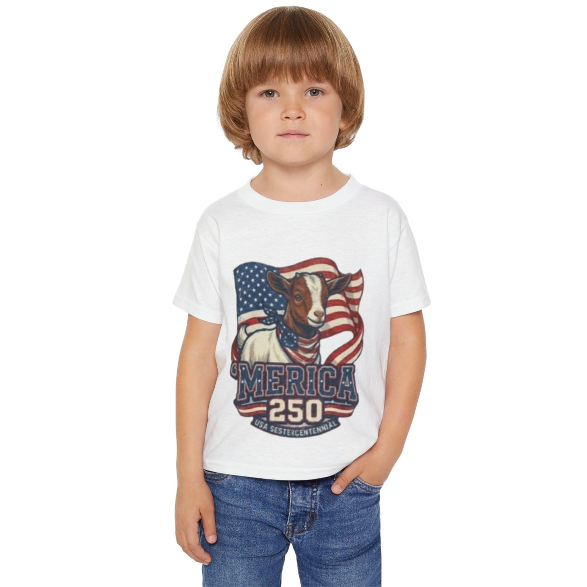 The Boering Life™ Toddler 'Merica 250 Goat Tee – Limited Edition