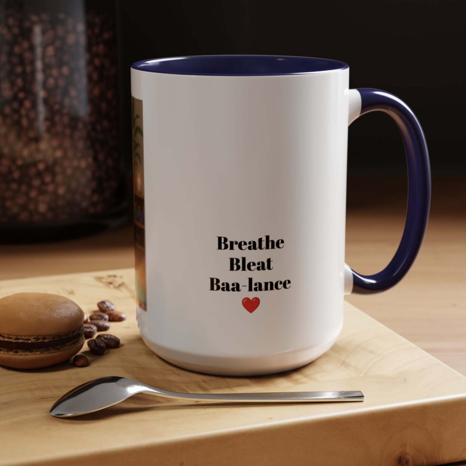 Yoga Goat Illustration Mug | Accent Coffee Mug