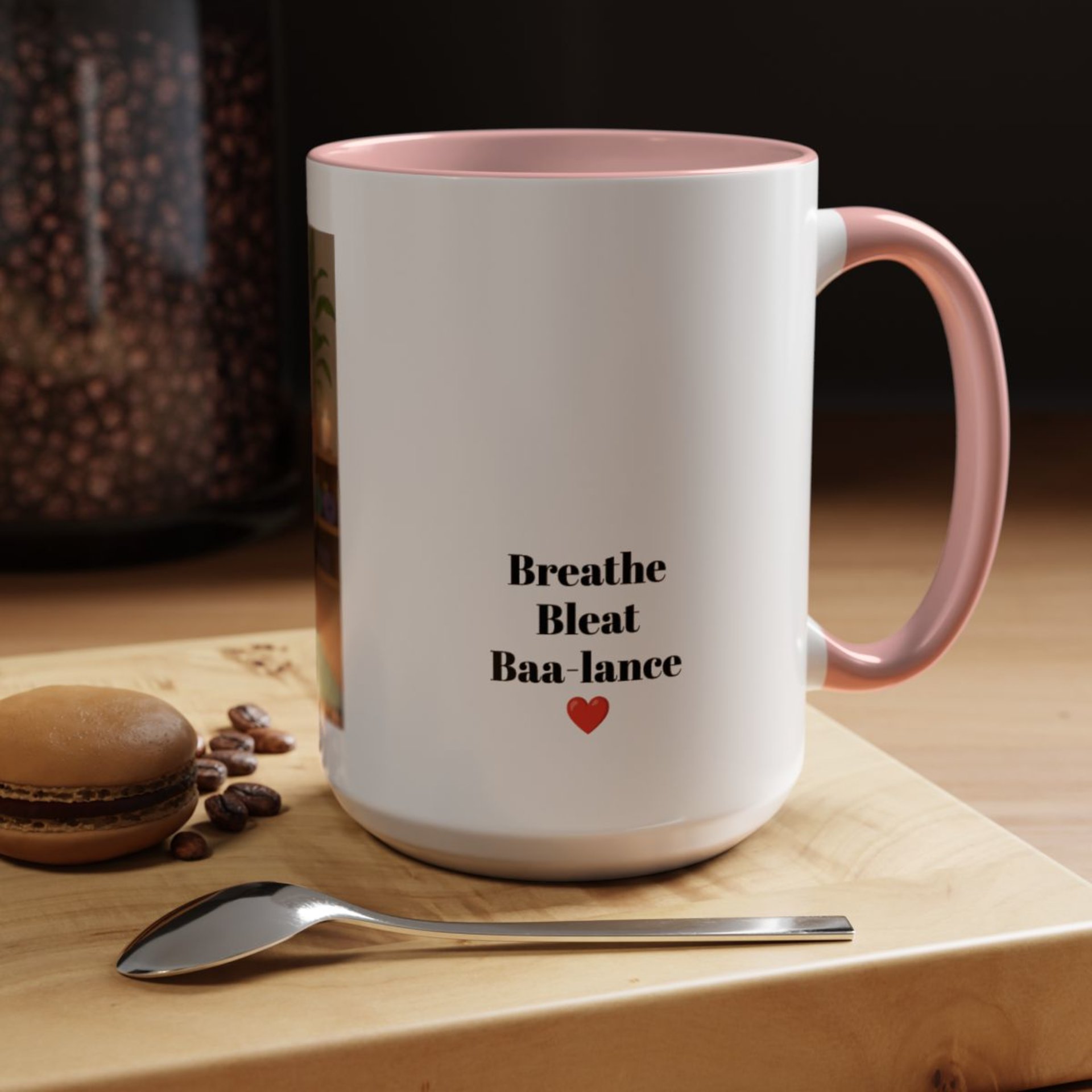Yoga Goat Illustration Mug | Accent Coffee Mug
