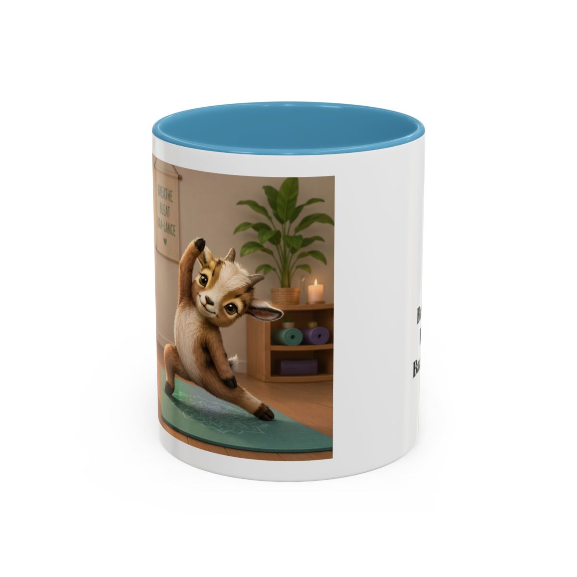 Yoga Goat Illustration Mug | Accent Coffee Mug