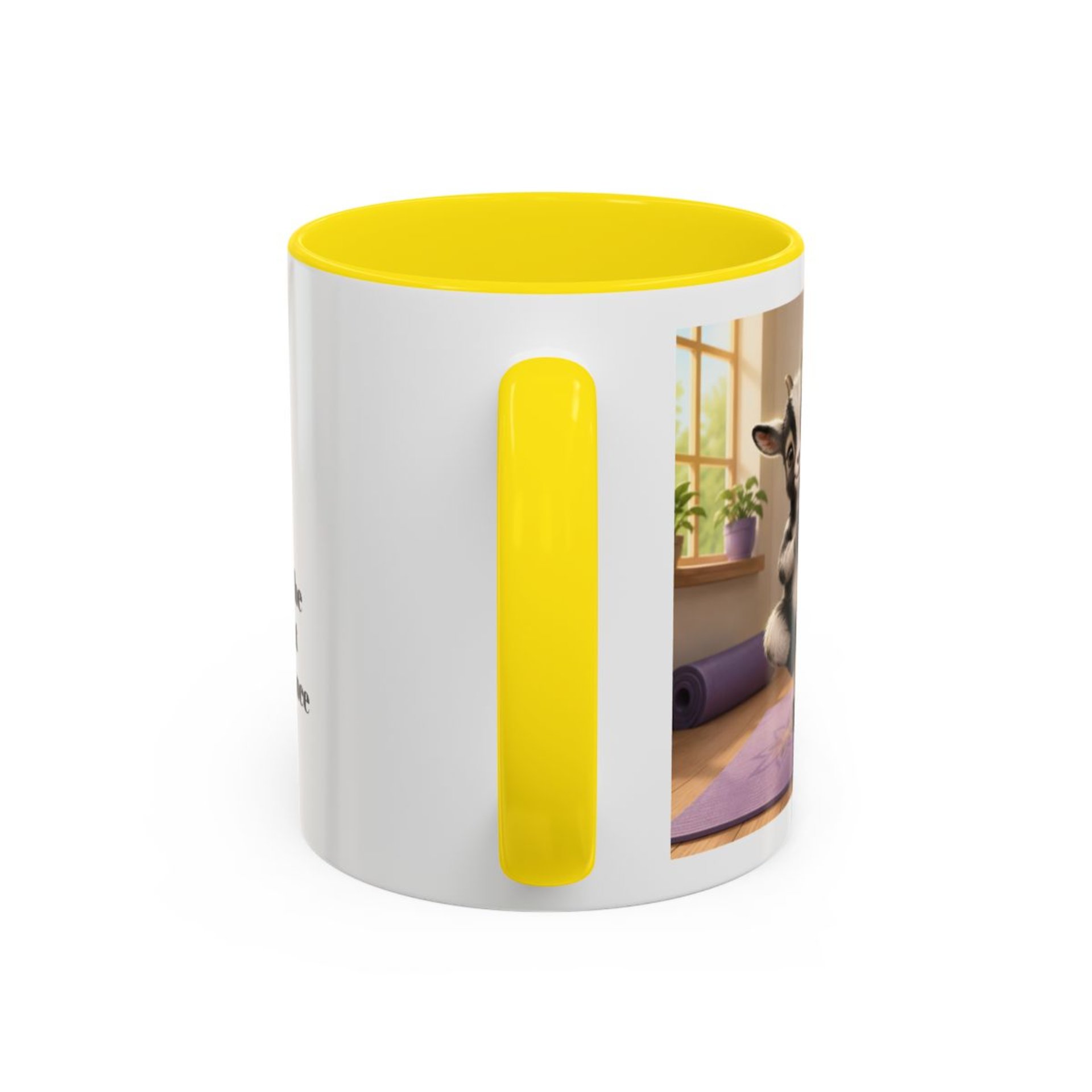 Yoga Goat Illustration Mug | Accent Coffee Mug