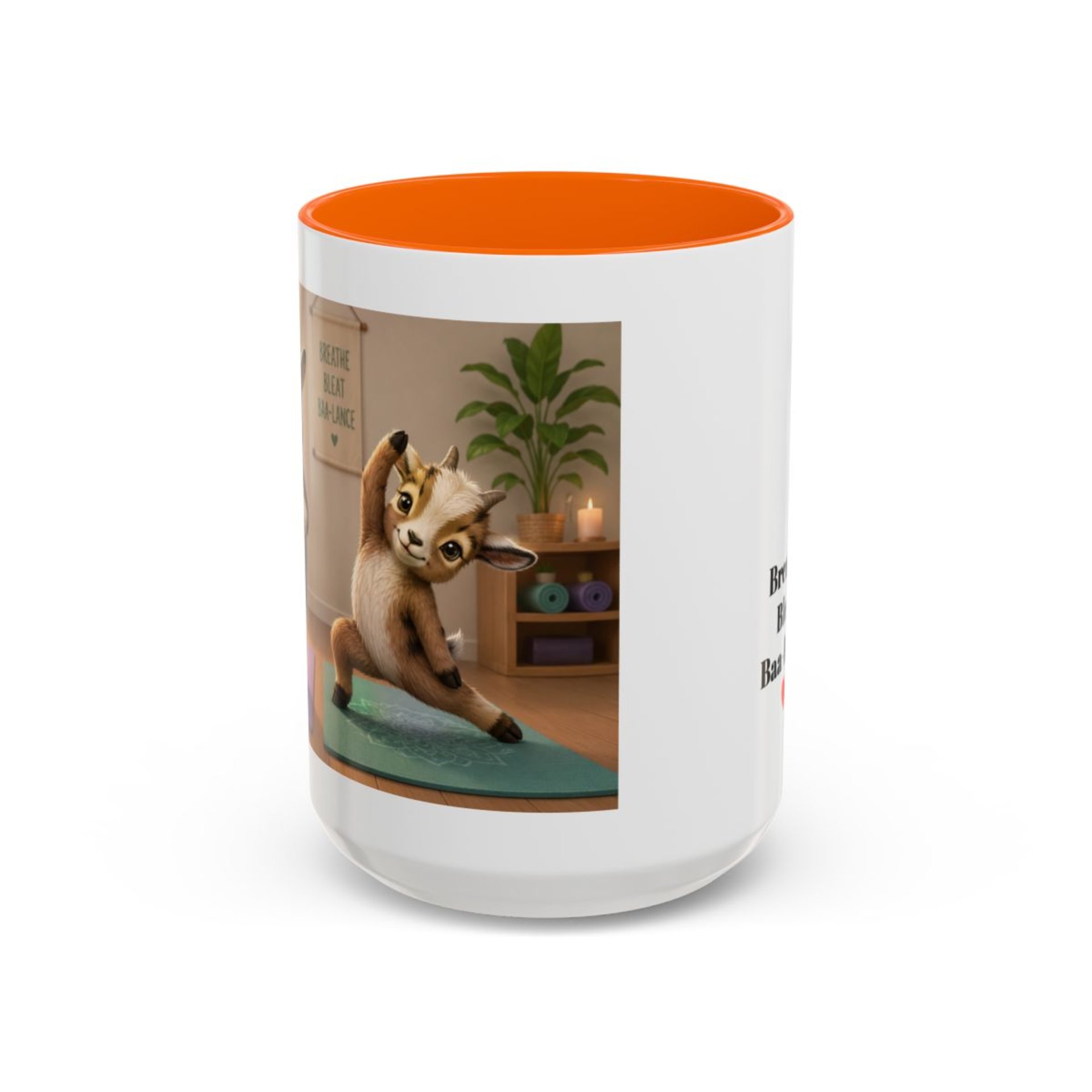 Yoga Goat Illustration Mug | Accent Coffee Mug