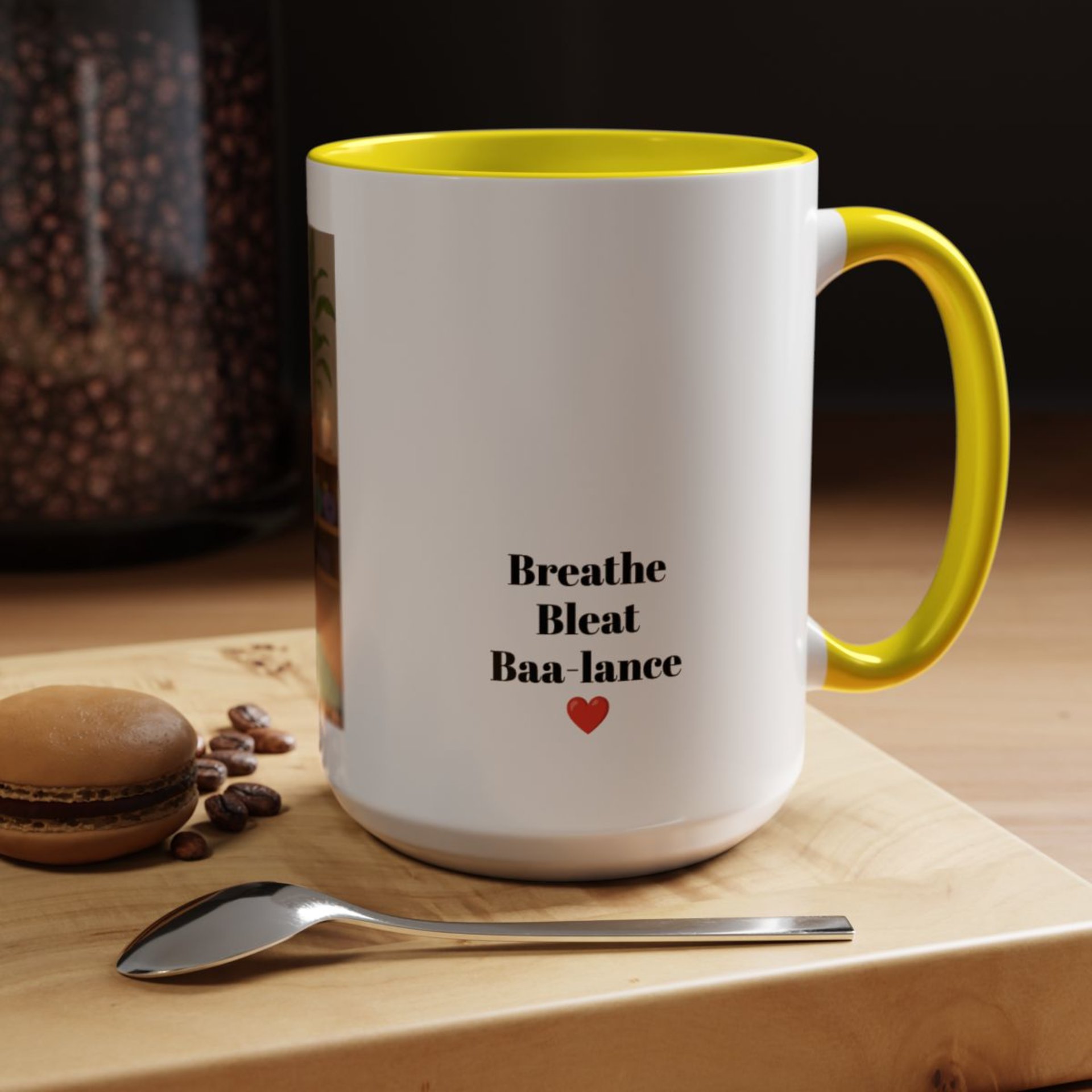 Yoga Goat Illustration Mug | Accent Coffee Mug