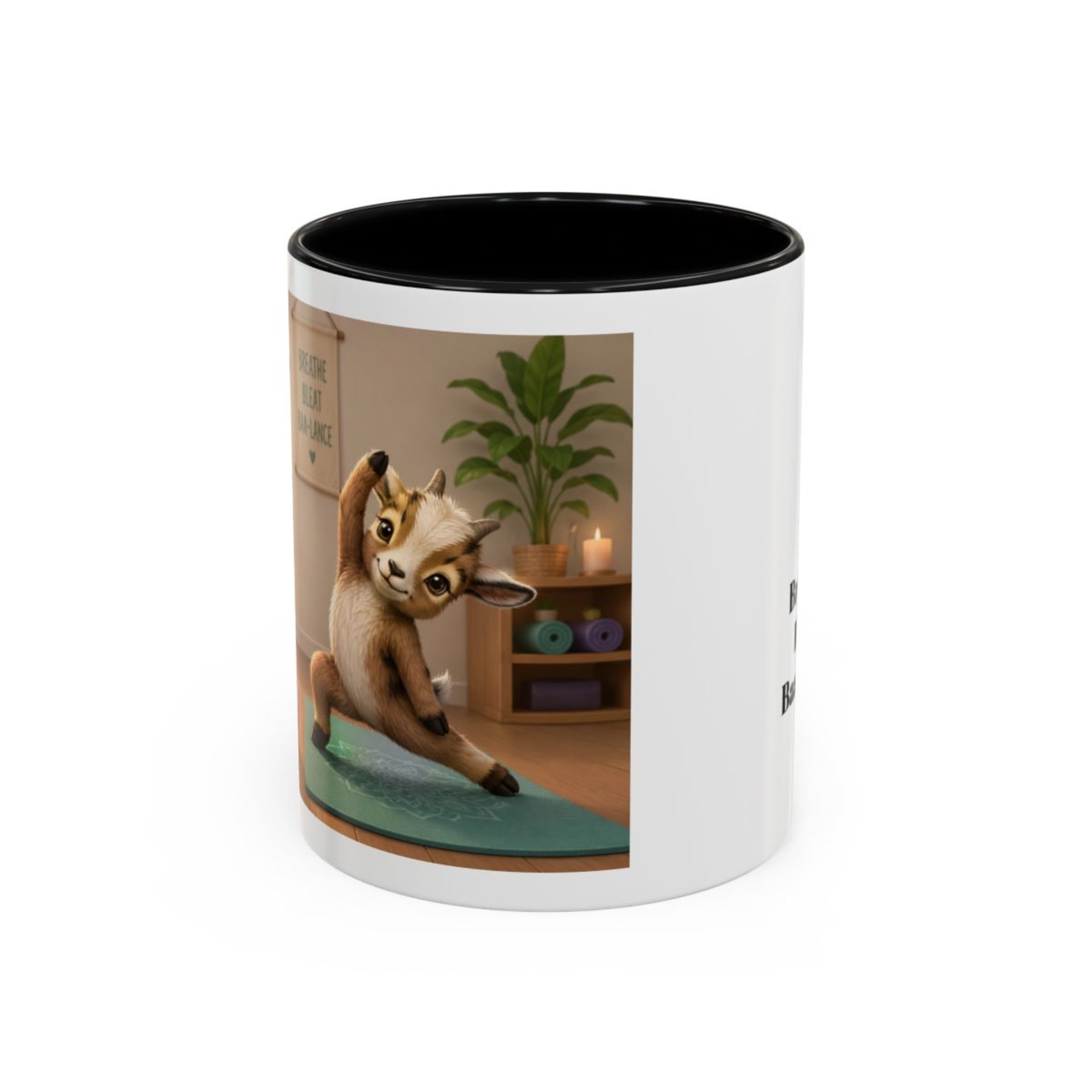 Yoga Goat Illustration Mug | Accent Coffee Mug