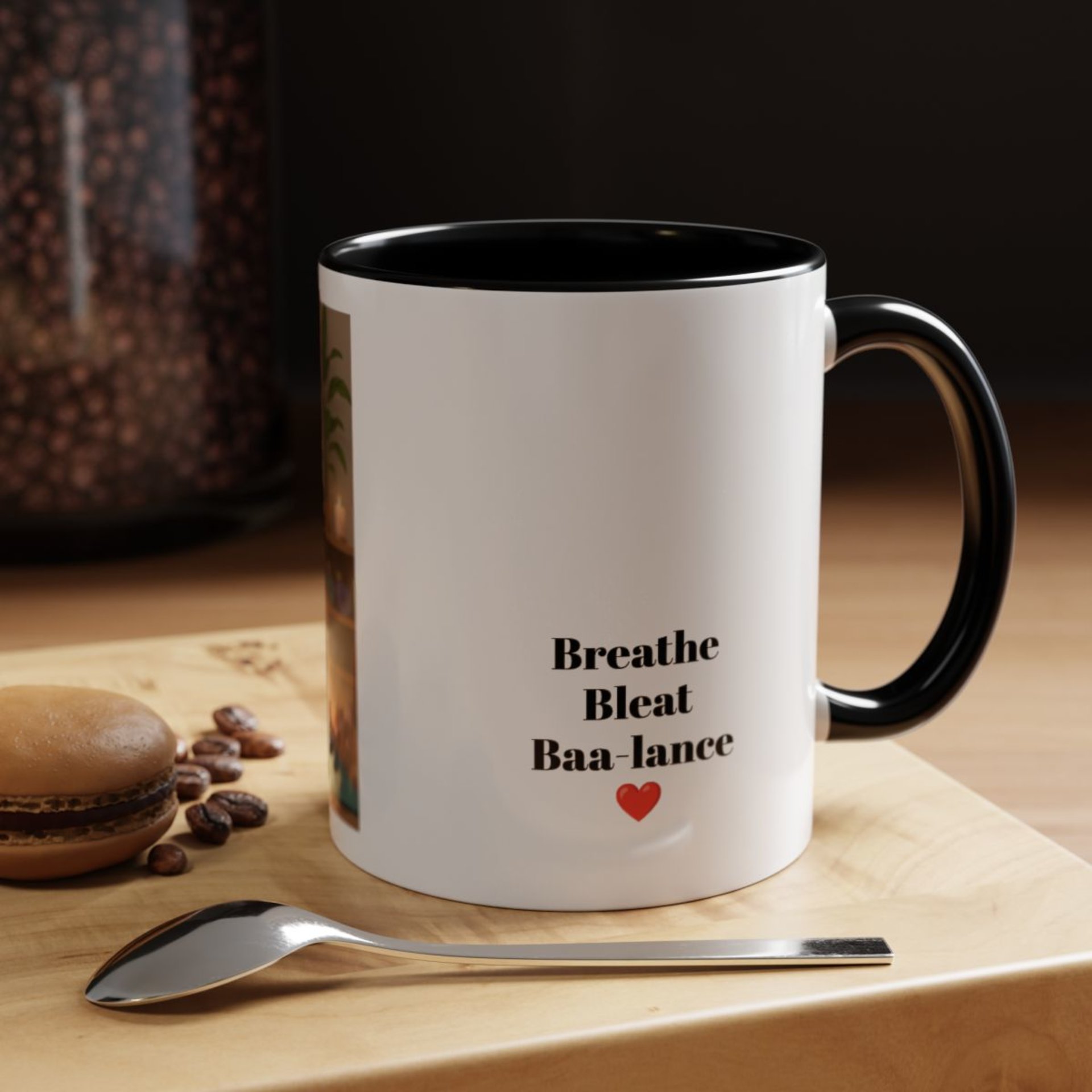 Yoga Goat Illustration Mug | Accent Coffee Mug
