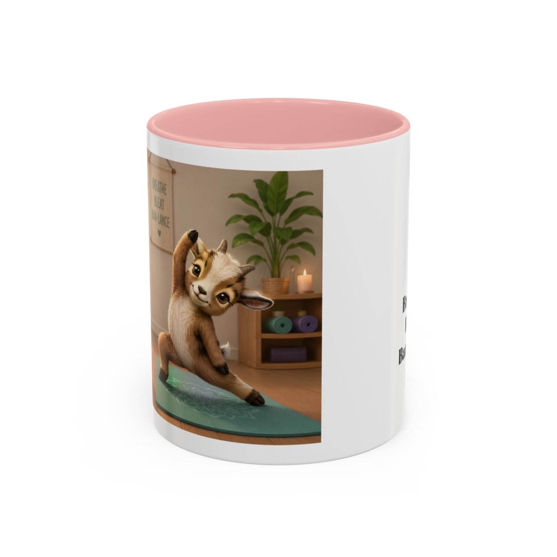 Yoga Goat Illustration Mug | Accent Coffee Mug