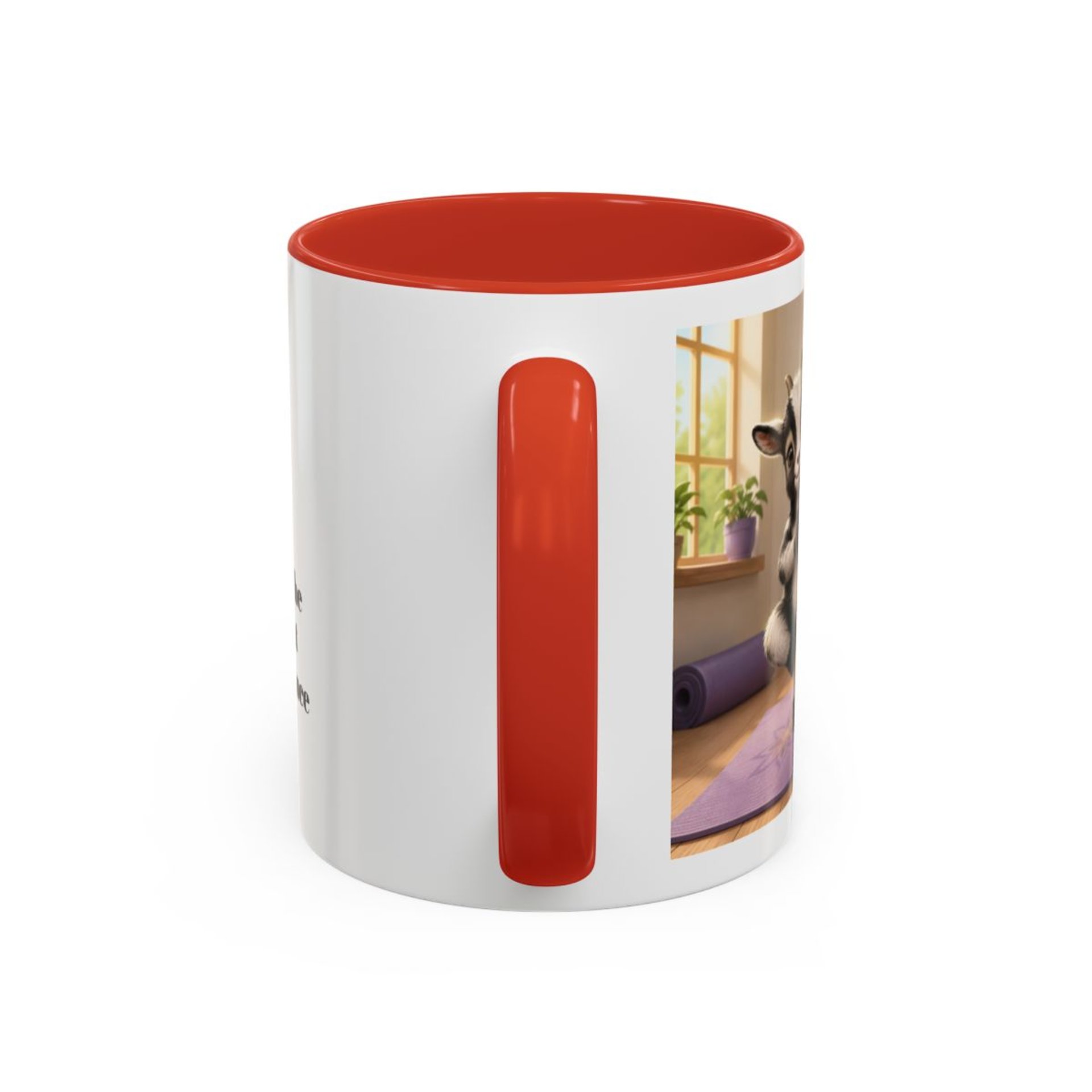 Yoga Goat Illustration Mug | Accent Coffee Mug