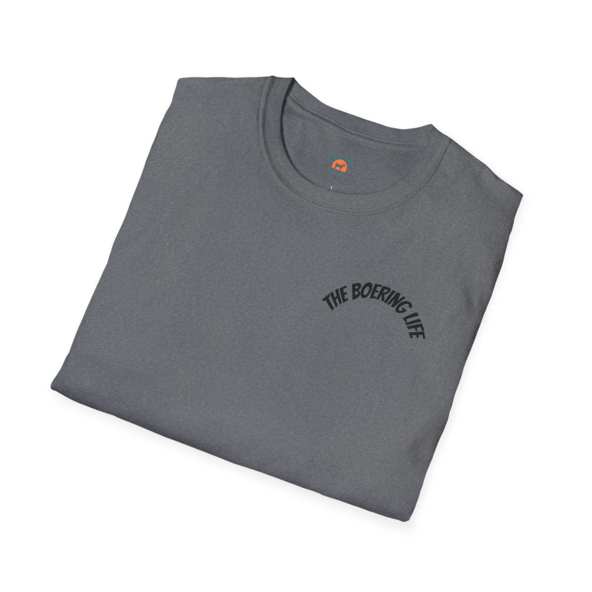 The Boering Life™ T-Shirt | Minimal Text Chest Logo, Casual Tee