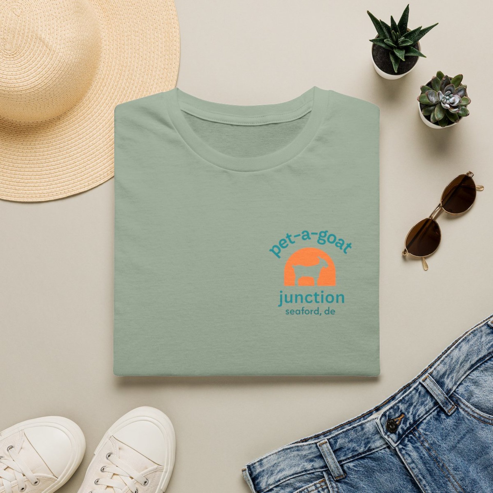 Official Pet-a-Goat Junction tee | goat logo shirt, Seaford DE souvenir