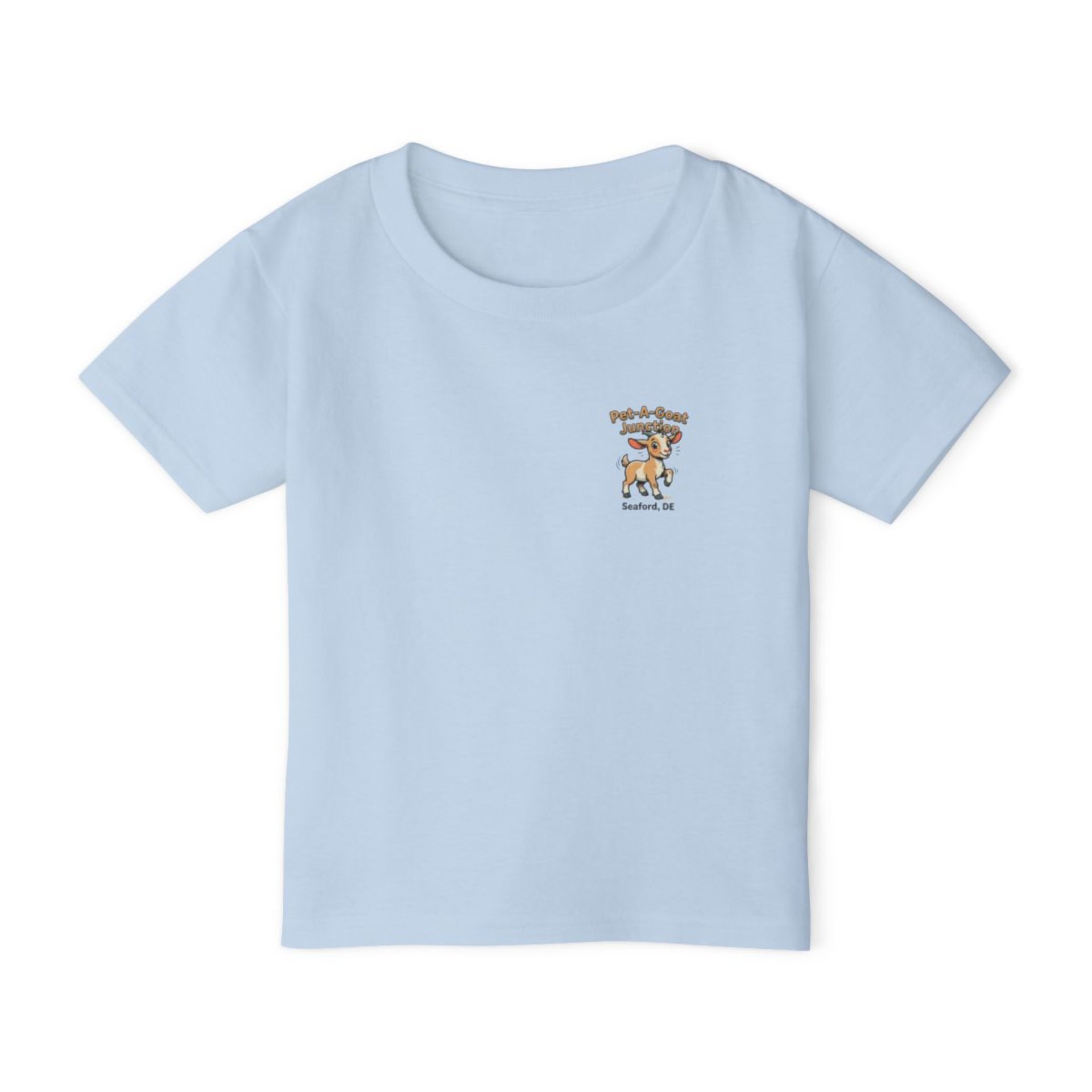 Official Pet-A-Goat Junction toddler T-shirt | Seaford DE goat illustration