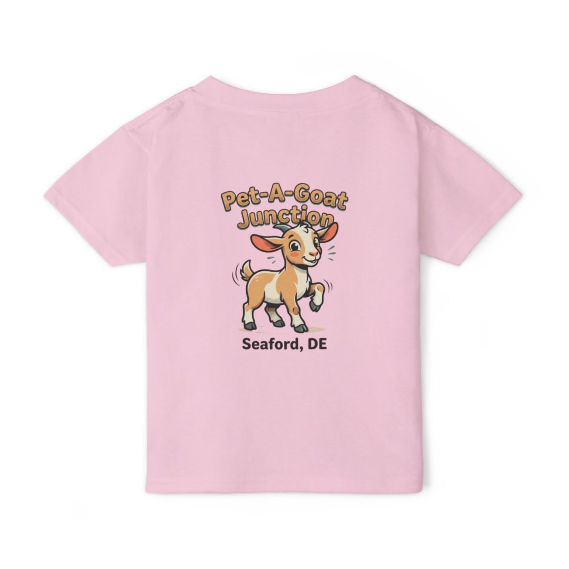 Official Pet-A-Goat Junction toddler T-shirt | Seaford DE goat illustration