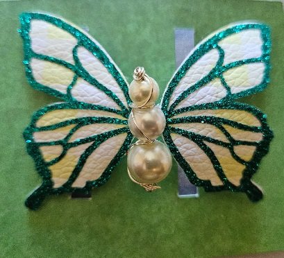 Whimsical Beaded Butterfly Hairclips