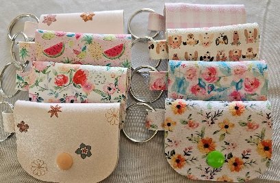 Small Snap-Closure Keychain Pouches