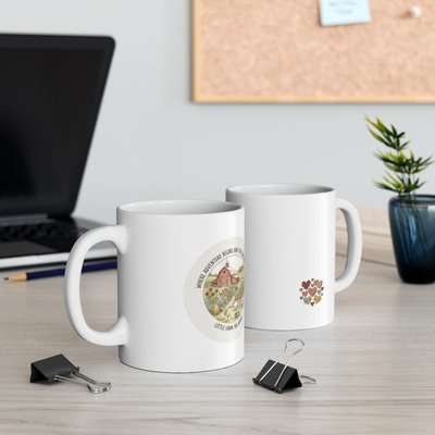 Vintage Botanical Garden Illustration Mug | Floral Tea Coffee Ceramic