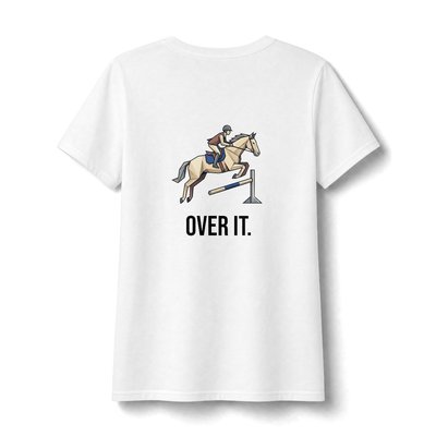 Equestrian Jumping Horse Over It | V-Neck Tee
