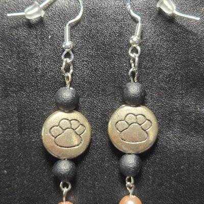 The "Sweet Tracks" Paw Print Diffuser Earrings