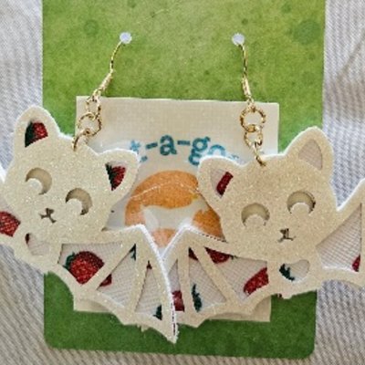 "Berry Batty" Earrings